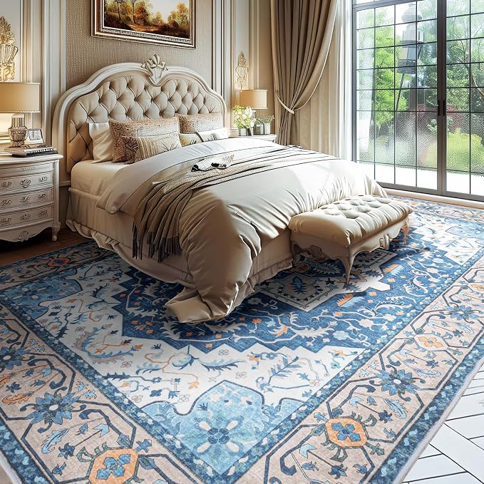 Lessymo Area Rugs 9x12 Living Room, Large Area Rug Machine Washable Area Rug - Image 2