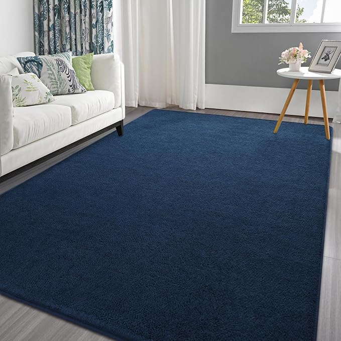 Pettop 5x7 ft Navy Blue Area Rugs by Pettop