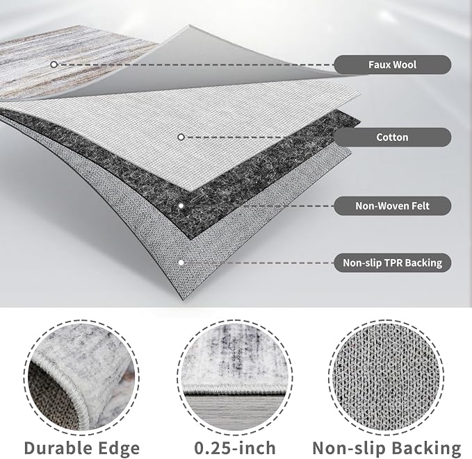 3x15 Washable Runner Rug for Hallway: Long Runners for Entryway Living Room - Image 6
