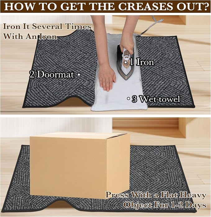 Indoor Door Mat 36"x59" Large, Low-Profile Welcome Front Door Mat Indoor - Image 7