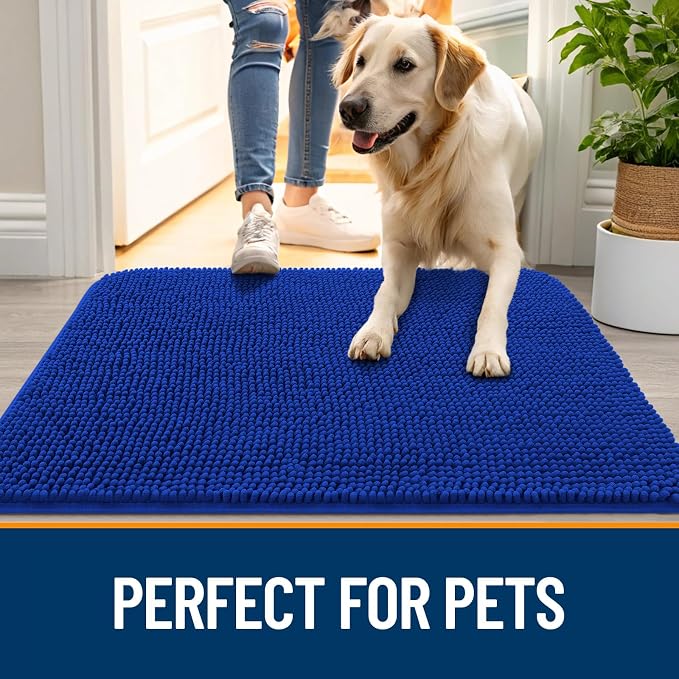 OLANLY Dog Door Mat for Muddy Paws 47x24, Absorbs Moisture and Dirt, Absorbent - Image 6
