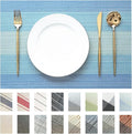 Placemats Set of 4 Vinyl/Plastic Woven Place Mats by Unknown