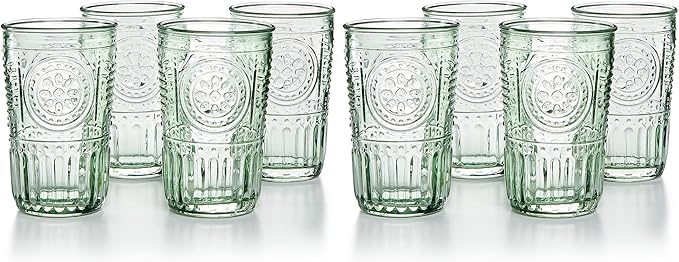 Bormioli Rocco Romantic Set Of 4 Cooler Glasses, 16 Oz. Colored Crystal Glass by Bormioli+Rocco