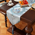 Elegant Table Runner 60" Thick Chenille Delicate Gorgeous Flower Pattern | Decor by HeMiaor