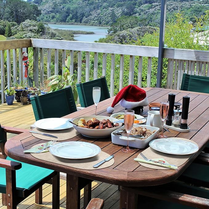 Placemats Set of 12 Washable, Heat Resistant Table Placemats Wipeable Faux - Image 5