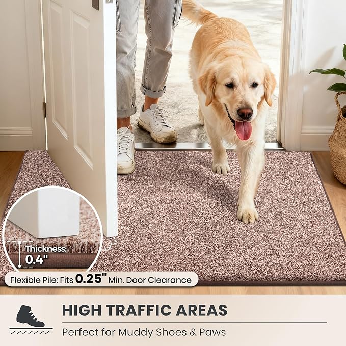 PURRUGS Dirt Trapping Door Mat 31.5" x 70", Non-Slip Machine Washable Entryway - Image 6