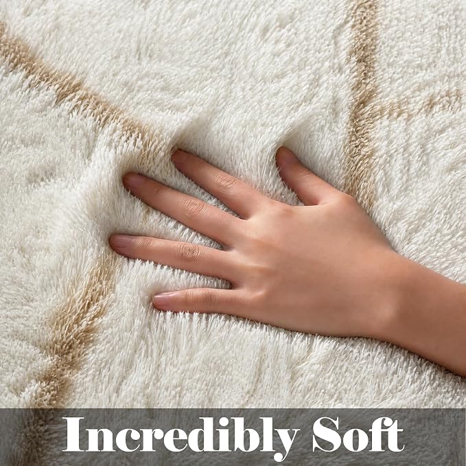 ONASAR Large Area Rugs for Living Room, 7x10 White and Beige Bedroom Rug - Image 2