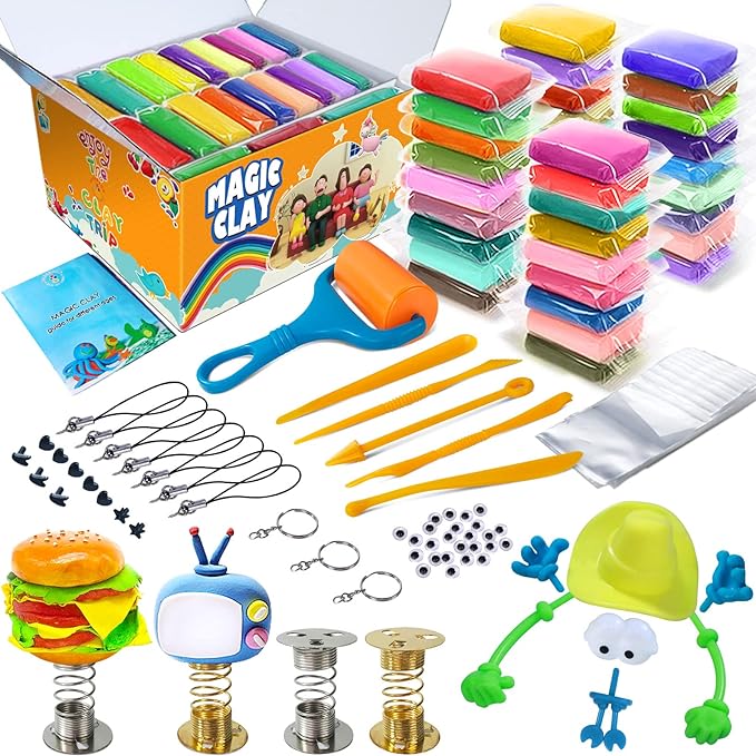 ESSENSON Modeling Clay Kit - 36 Colors Air Dry Magic Clay, DIY Molding with Sculpting Tools, Party Favors Kids Art Crafts Best Gift for Boys & Girls Age 3-12 Year Old