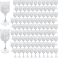 100Pack Plastic Wine Glasses, 7oz Vintage Goblets by LEYIQU