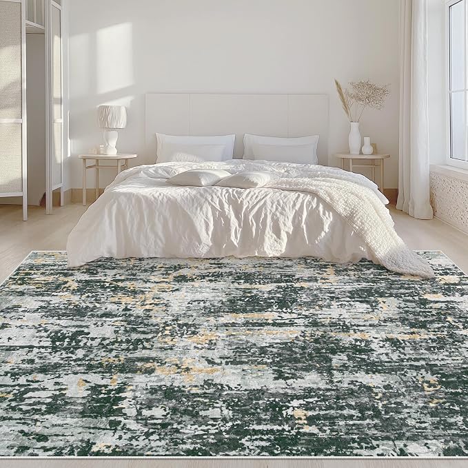 Area Rugs 6x9 Living Room: Washable Rug Modern Abstract Large Rugs Soft Non - Image 3