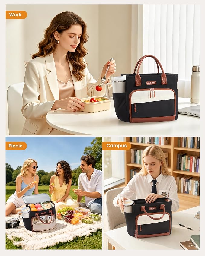 LOVEVOOK Lunch Box for Women, Adult Lunch Bag for Work, Cassis Purple | - Image 7