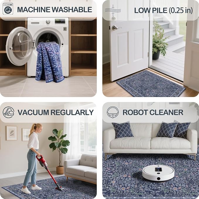 Washable 2' x 6' Runners for Hallways, Non Slip Long Floor Runner for Kitchen - Image 6