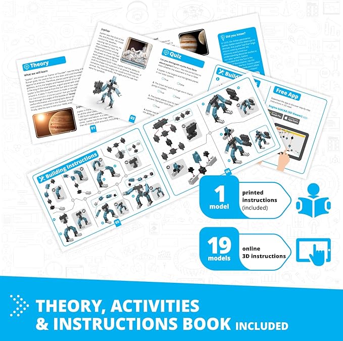 Engino Creative Engineering STEM Toys, 20 Multi Model Set, Building Toys for Kids 7+, Engineering Kit for Inventors, STEM Projects, Creative & Fun Play, Gift for Boys & Girls