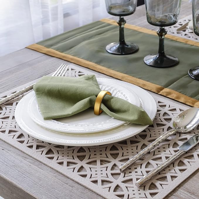 20 Pcs Stainless Steel Napkin Rings Metal Napkin Ring Holders Fall Thanksgiving - Image 6