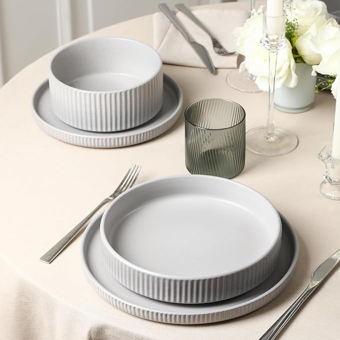 Stone Lain Haven Stoneware 16-Piece Dinnerware Set, Plates and Bowls Sets - Image 7