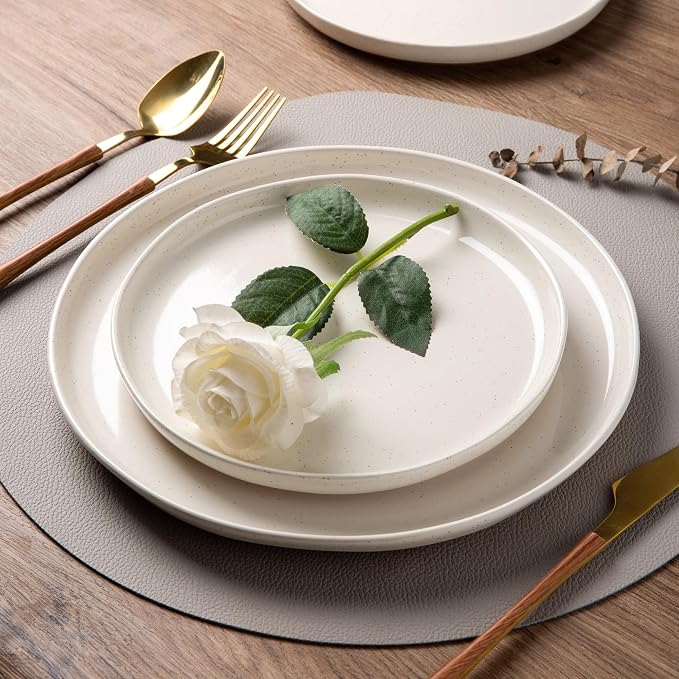 AmorArc Dinnerware Sets for 4, 12 Pieces Ceramic Plates and Bowls Set | Scratch - Image 2
