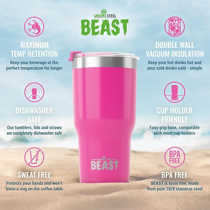 Beast 30 oz Tumbler Stainless Steel Vacuum Insulated Coffee Ice Cup Double Wall - Image 6