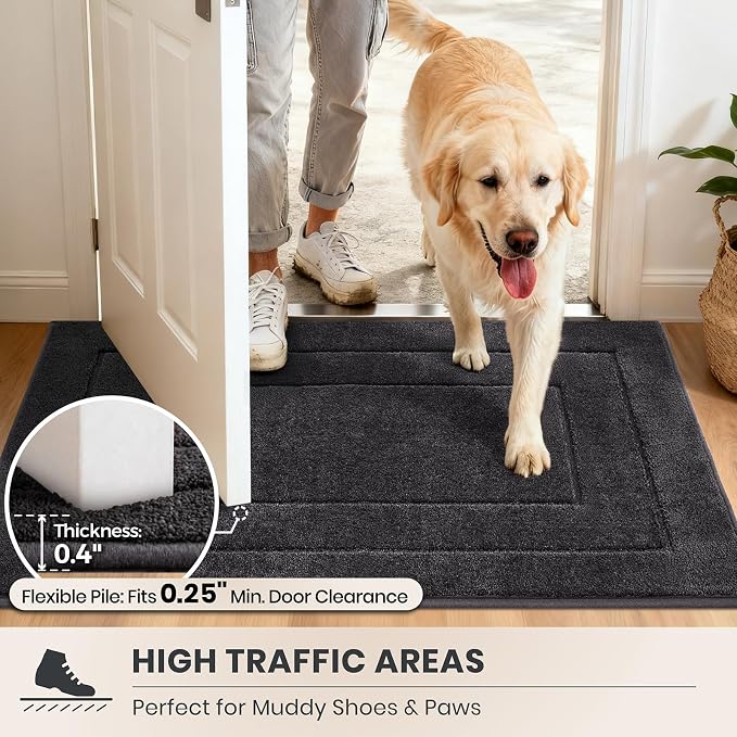 PURRUGS Dirt Trapping Door Mat 32" x 70", Non-Slip/Skid Machine Washable - Image 6