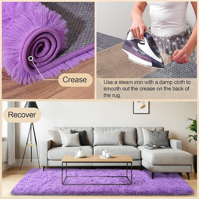 Mugorn Area Rugs 9x12 Living Room, Large Fluffy Area Rugs - Image 5