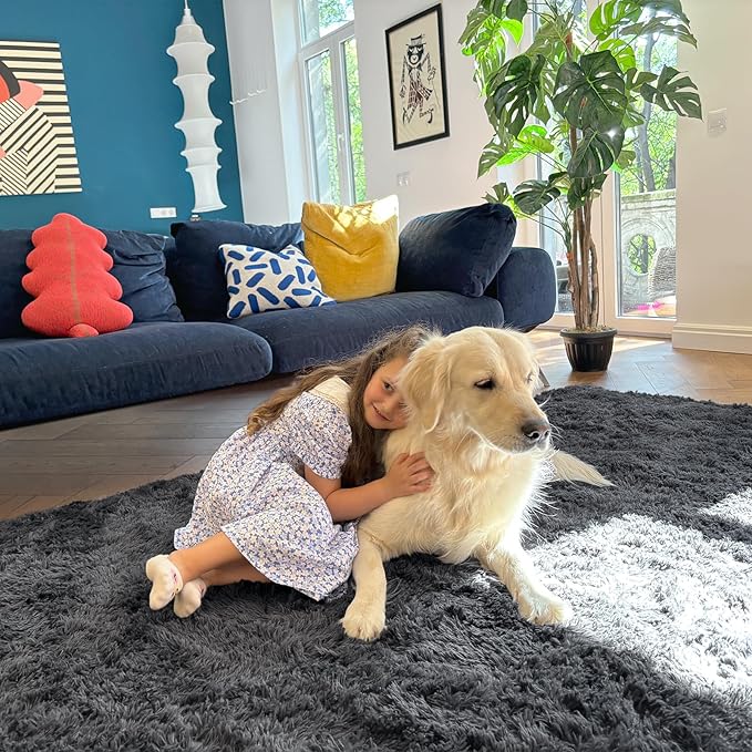 OLANLY 4x10 Area Rugs for Living Room Bedroom, Machine Washable Soft Fluffy - Image 5