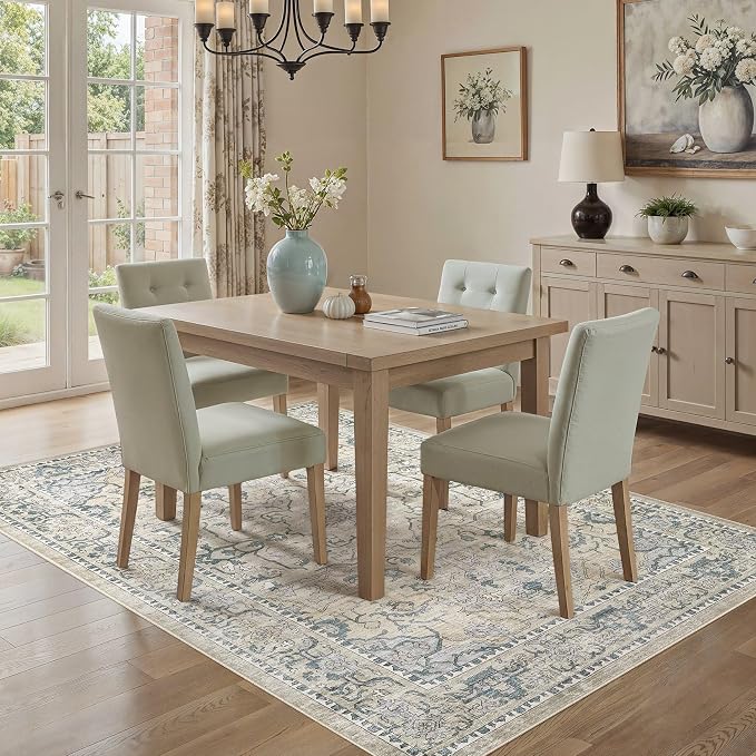 cotiled 7x9 Area Rug Machine Washable Vintage Carpet - Image 4