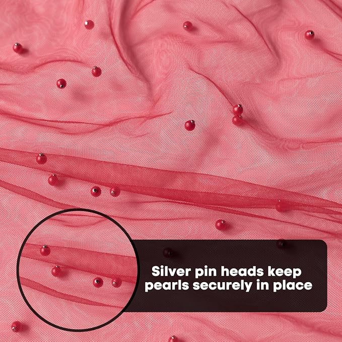 Artoid Mode 10PCS Pearl Red Gauze Table Runner 120 Inch 10FT, Seasonal Sheer - Image 7