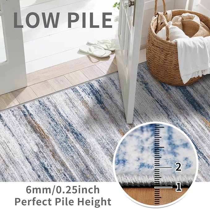 3x6 Washable Runner Rug for Family: Easy-to-Clean Runners for Hallway Entryway - Image 3