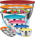 DUTZUN Mixing Bowls with Lids Set by DUTZUN