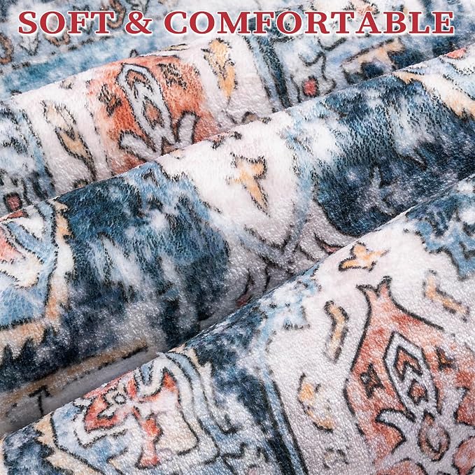 SERISSA 10x14 Area Rugs for Living Room, Large Washable Non-Slip Boho Rug - Image 5