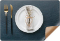 Placemats Set of 12, DOLOPL Reversible Dual-Color Faux Leather Place Mats by DOLOPLOfficial
