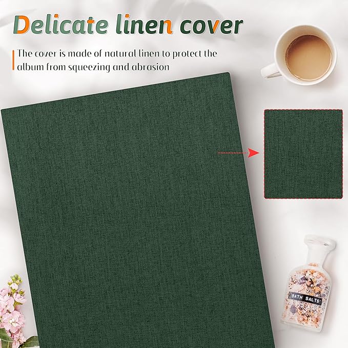 Popotop Photo Album 4x6 1000 Pockets for Wedding Gifts,Linen Hardcover Picture Albums for Family Anniversary Baby Vacation Pictures