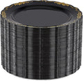 DaYammi 60PCS Black and Gold Plastic Plates, Heavy Duty Black and Gold by DaYammiwillaccompanyyou