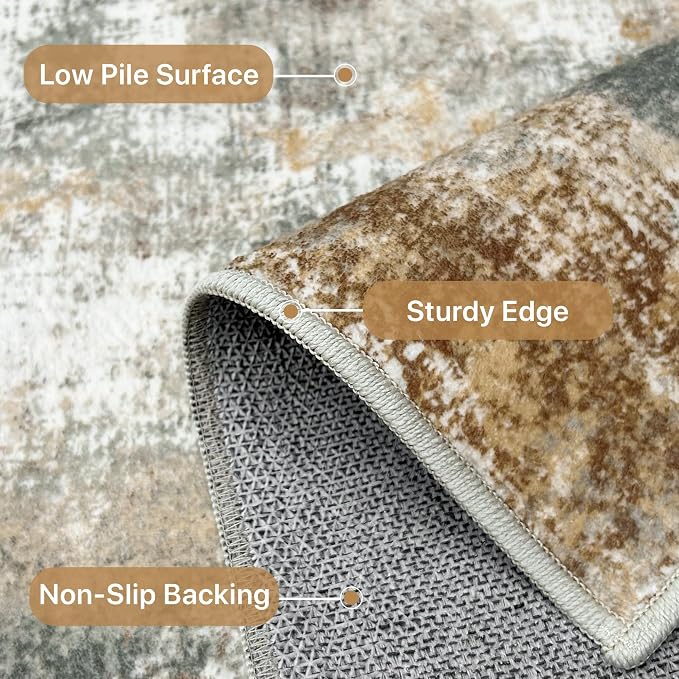 BEIMO Area Rugs 5x8 for Living Room Bedroom, Modern Abstract Machine Washable - Image 8