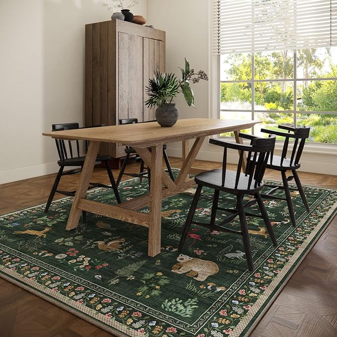 Machine Washable Rugs for Living Room: 6x9 Area Rugs for Bedroom Vintage Rugs - Image 6