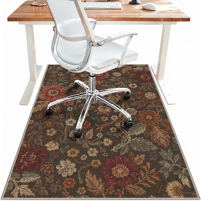 36"x60" Office Chair Mat for Hardwood Tile Floor, Under Desk Carpet Protector by BESBLEE