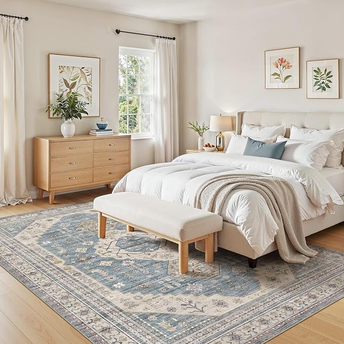10x12 Washable Area Rug, Large Rugs - Image 7