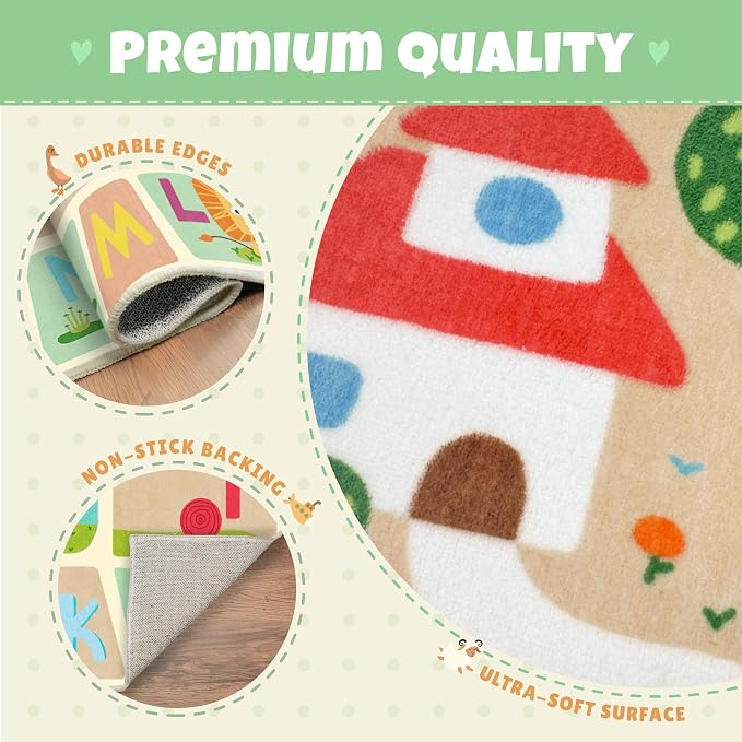 Washable Kids Playroom Rug – 5x7 Play Rug - Image 5