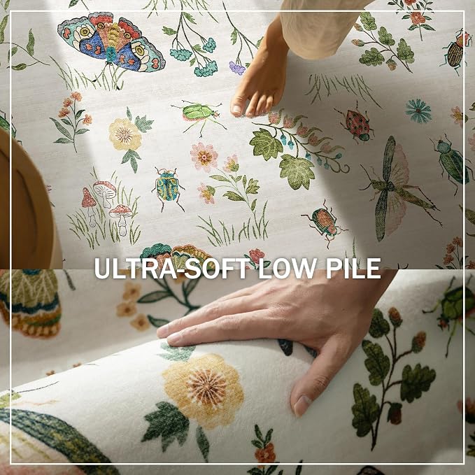 6x9 Area Rugs for Living Room: Washable Bedroom Rug Vintage Rugs Indoor Stain - Image 5