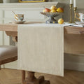 Burlap Style Farmhouse Table Runner, 14x60 Inches Cream | Thick Durable Fabric by ZEEMARTONLINE