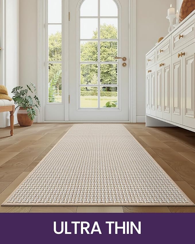 DEXI Hallway Runner Rug 2'4"x10', Non Slip Rubber Backed Runners Carpet - Image 3