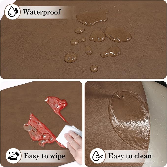 Faux Leather Placemats Set of 6 - Image 5