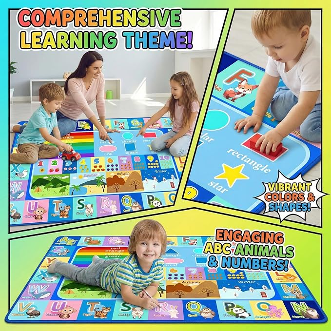 Kids Educational Area Rug 3x5, Non-Slip ABC Alphabet Rug - Image 4