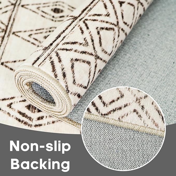 Washable 4x10 Runner Rug Hallway: Non Slip Moroccan Rugs - Image 8