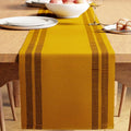 Encasa XO Table Runner, Yarn Dyed Ribbed Cotton 13"x94" | Ladder Yellow by EncasaXO