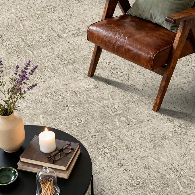 Rugxara 8x10 Area Rugs for Living Room Bedroom, Vintage Floral Retro Boho Non - Image 5