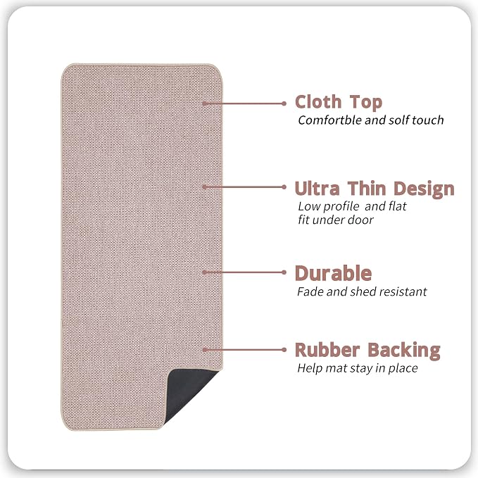 Bath Mat, Ultra Thin Bathroom Runner Rugs, Large Bath Mats - Image 2