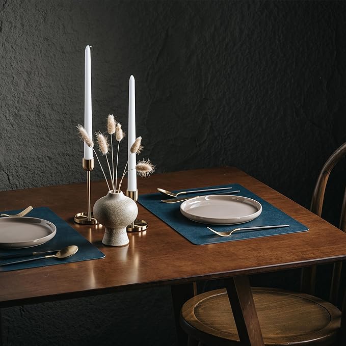 Placemats Set of 4, DOLOPL Reversible Dual-Color Faux Leather Place Mats - Image 6