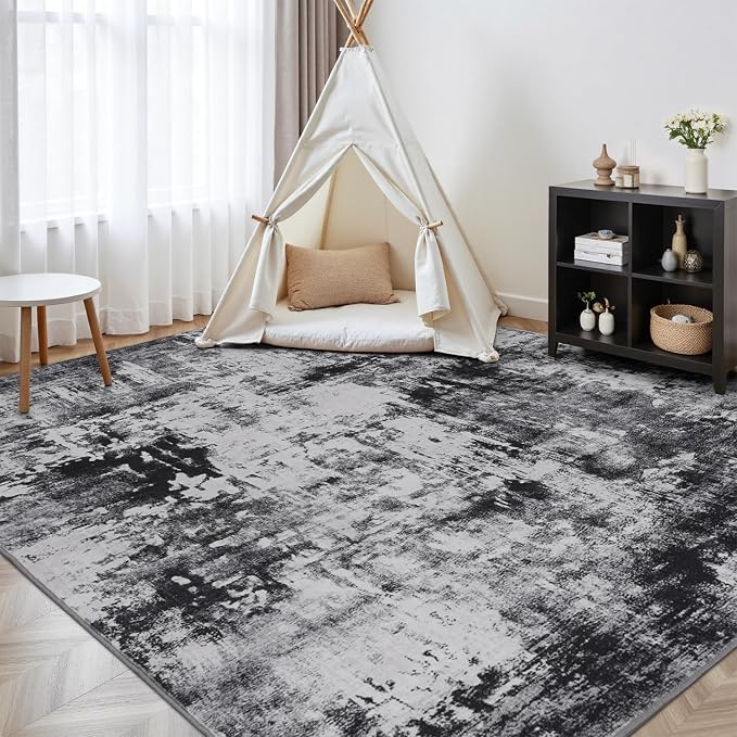 Rugflix 5x8 Area Rugs for Living Room, Washable Large Rug Stain-Resistant Low - Image 8