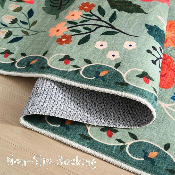 Rugcomf Runner Rug for Hallways Kitchen Rug Non Slip 2'6''x8' Washable Runner - Image 3