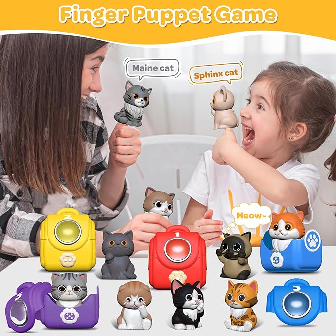 Learning Toy for Toddlers 1 2 3 Year Old, 20 Pcs Cat Toys for Kids, Counting, Matching & Sorting Montessori Educational Sensory Toys, Christmas Birthday Easter Gift for Baby Boy Girl 1-3